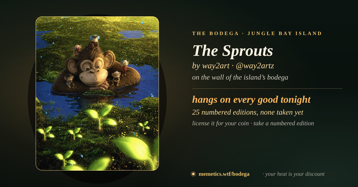 The Sprouts by way2art · on the wall of the island’s bodega