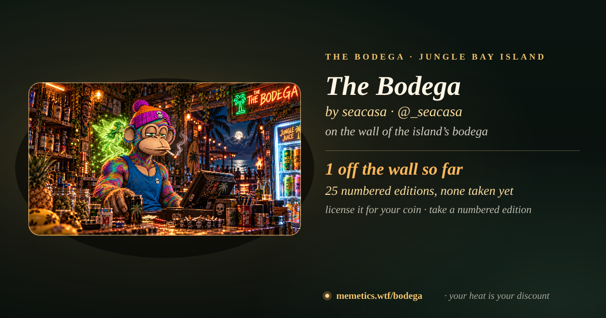 The Bodega by seacasa · on the wall of the island’s bodega