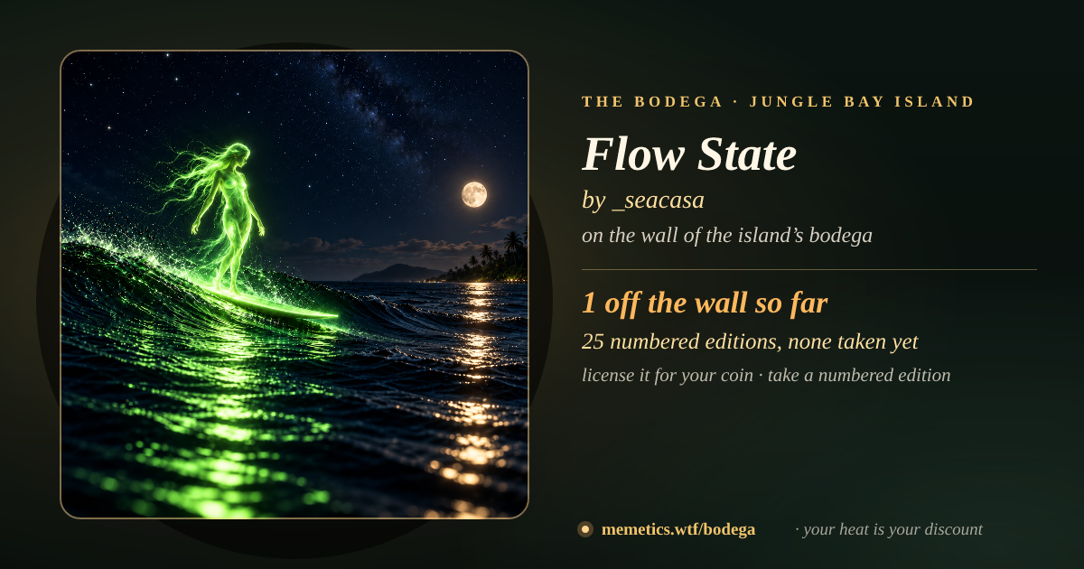 Flow State by _seacasa · on the wall of the island’s bodega