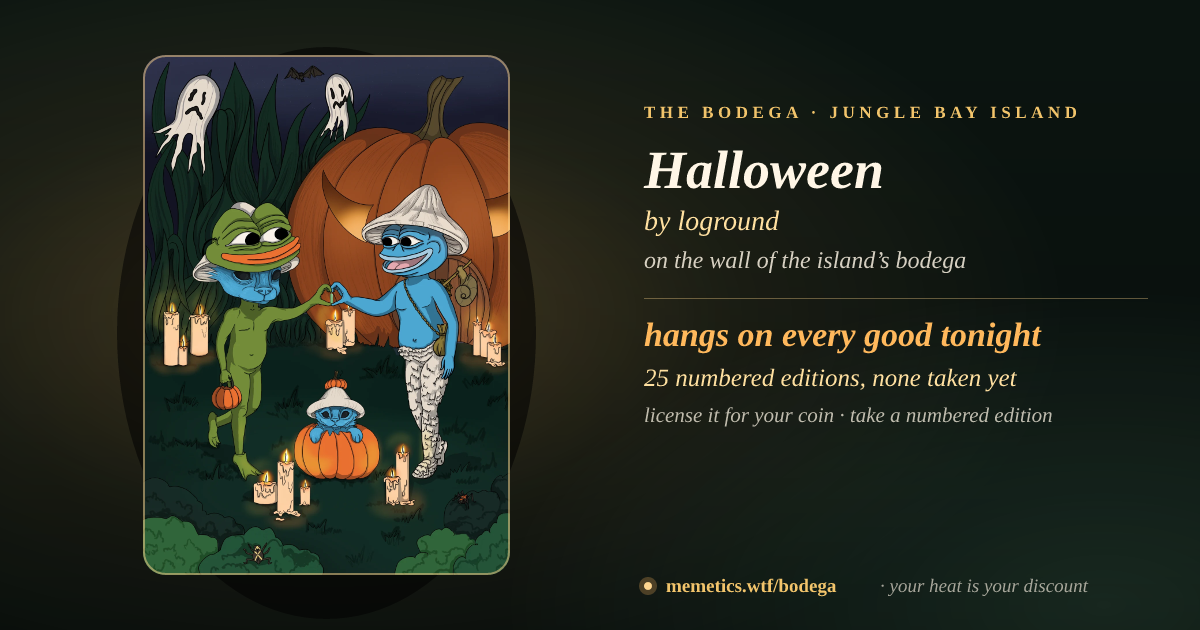 Halloween by loground · on the wall of the island’s bodega